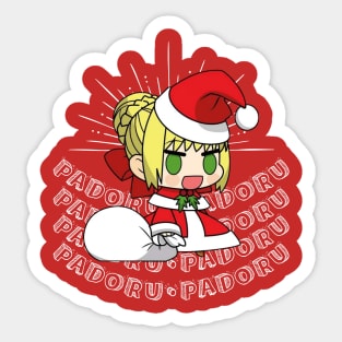 PADORU CHIBI ANIME GIRL FOR MERRY CHRISTMAS Sticker